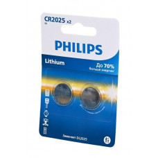 Элемент питания литий Philips CR2025P2/51 BL2